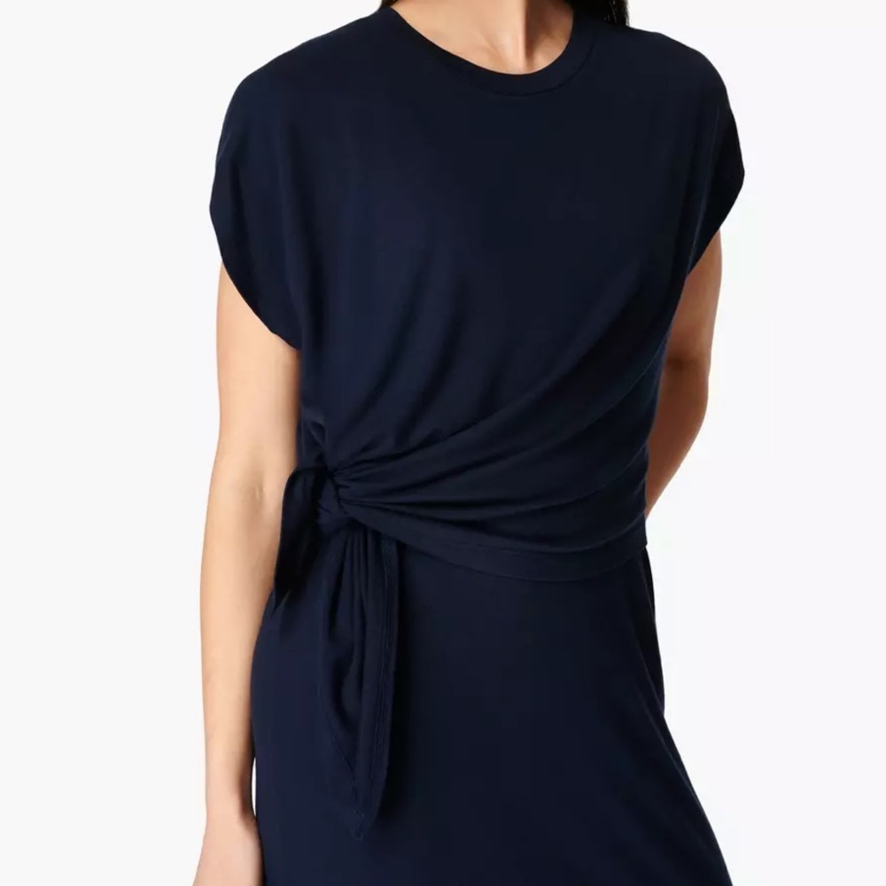 Sweaty Betty Mellow Midi Dress In Navy View 5